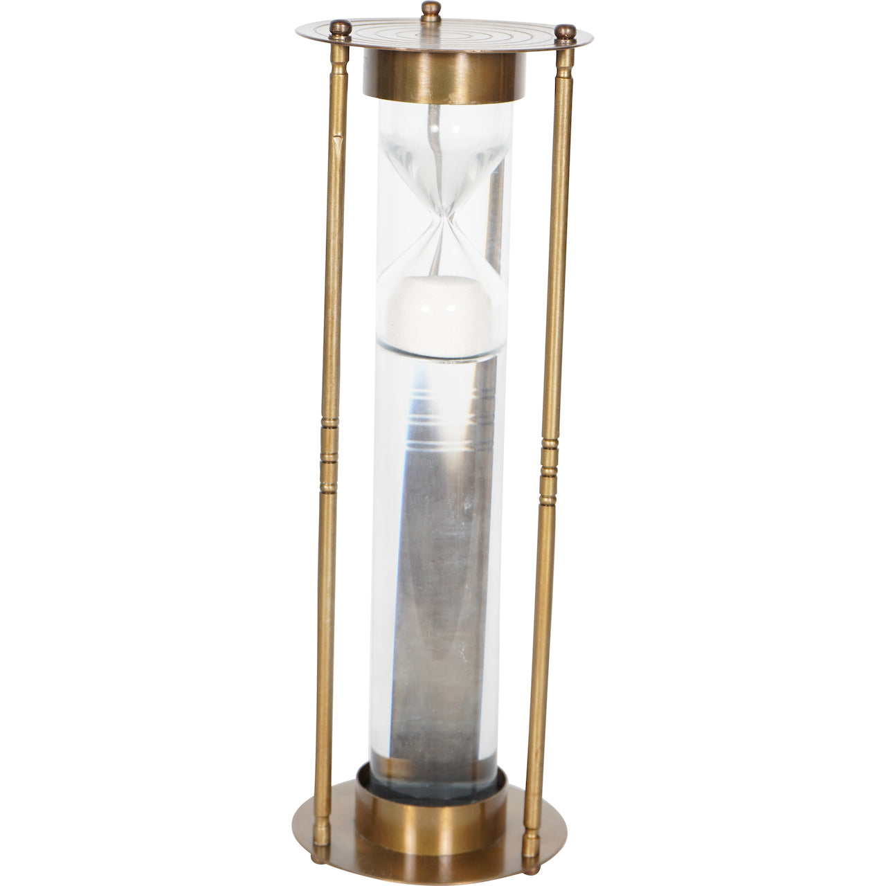 Columbia Antique Brass White Sand Timer Ornament | Large